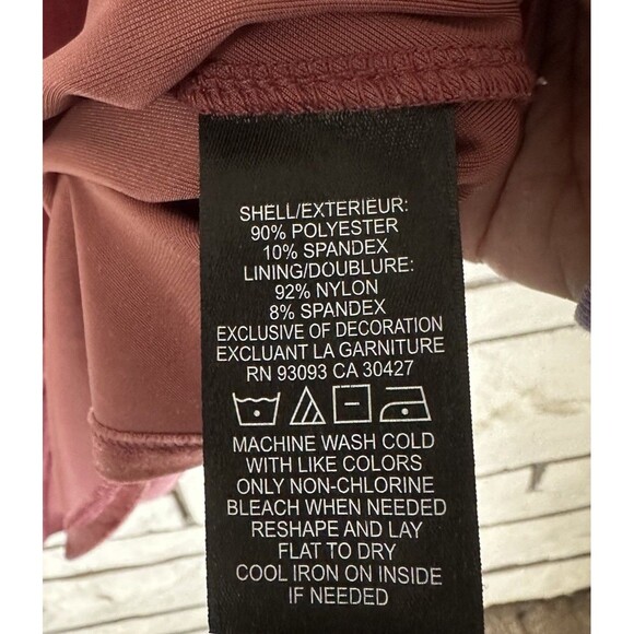 Nic+Zoe Velvet Lace Trim Burgundy Cami Tank Top Large Bra Friendly Straps - Picture 5 of 5